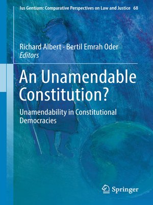 cover image of An Unamendable Constitution?